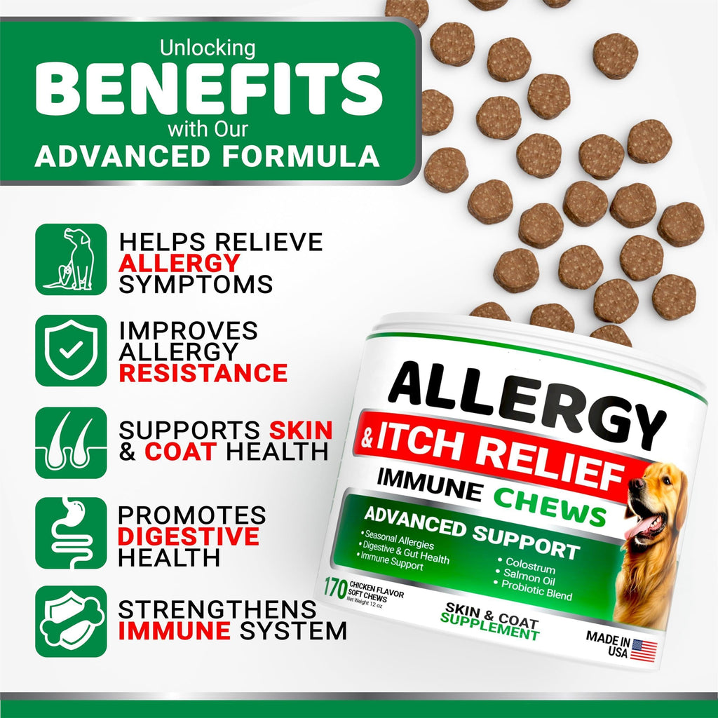 Allergy Relief Immunity Chews Dog 170 ct