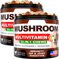 (2 Pack) Mushroom for Dogs   340 Chews   Turkey Tail   Mushroom Supplement for Dogs   Lions Mane   Reishi   Immunity Support Multivitamin Vitamins   Joint Health   Energy   Gut   Skin   Made in USA