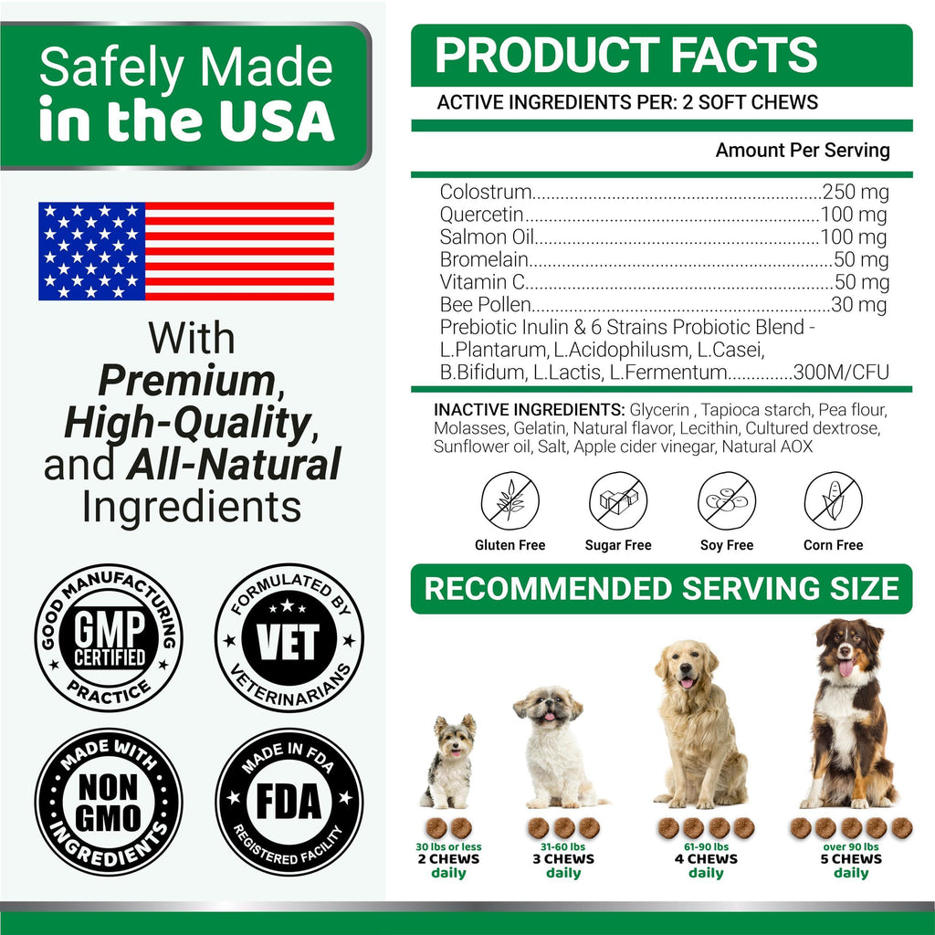 Allergy Relief Immunity Chews Dog 170 ct